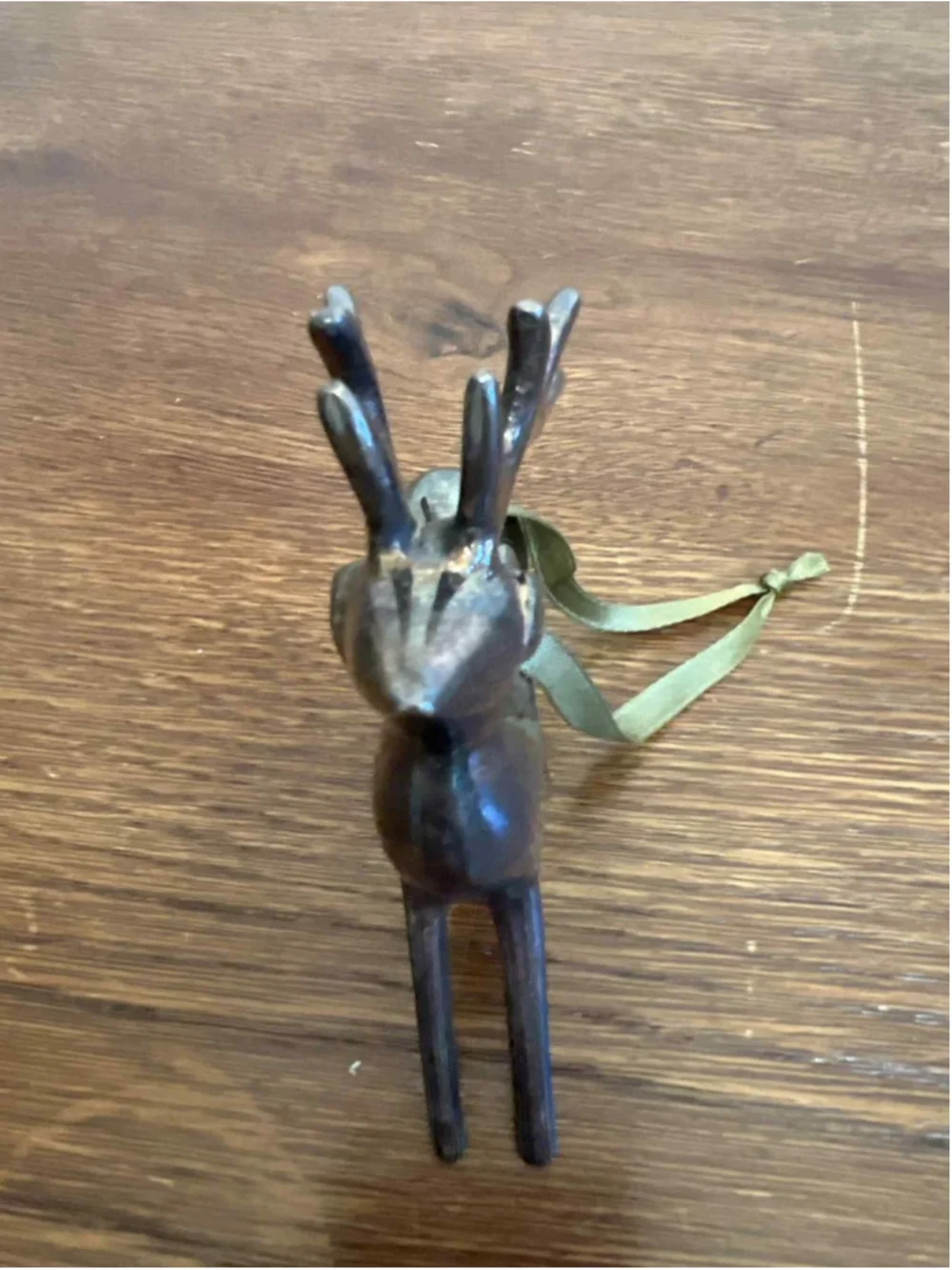 Vintage Silver Plated Reindeer Figurine 4” x 4.5” Christmas Holiday Ornament